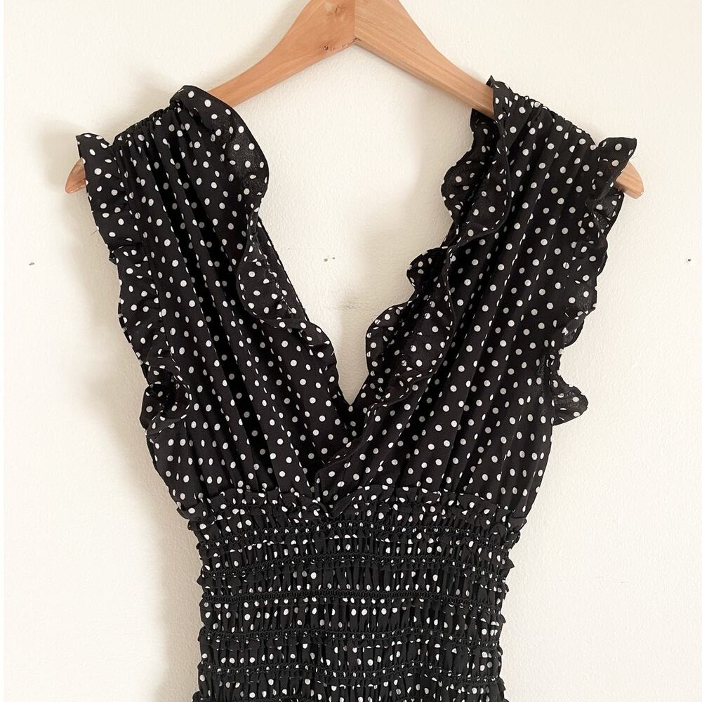 NWT Max Studio Ruffle Polka Dot Jumpsuit S